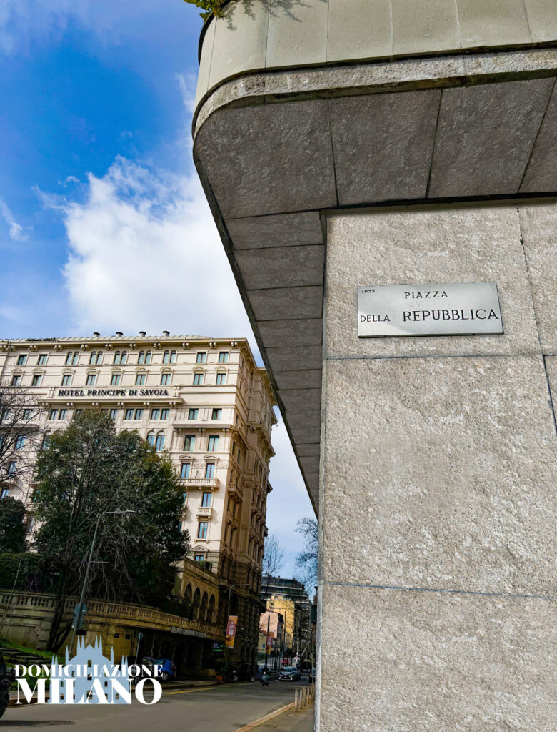 Foto della zona di piazza Repubblica a Milano